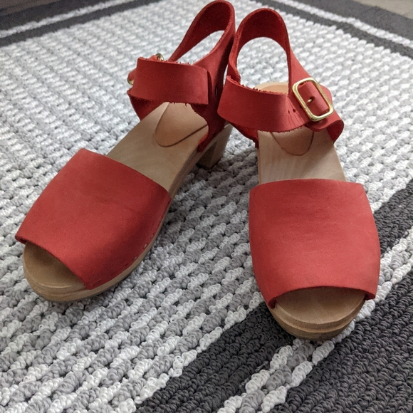 Bryr clogs tomato mid-heel - Picture 4 of 11